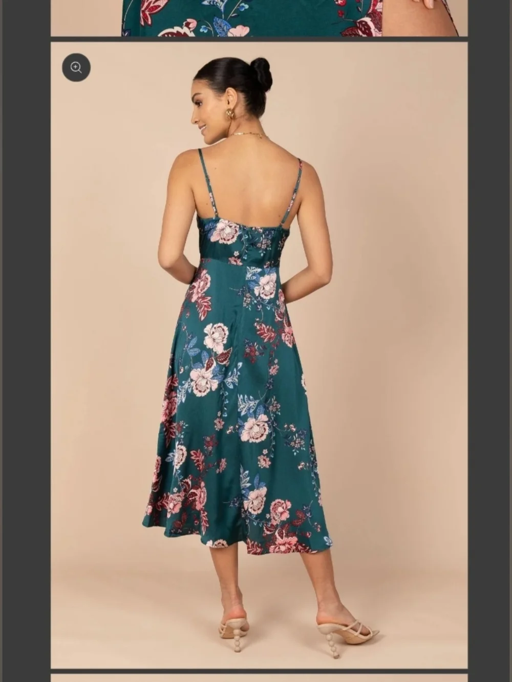Petal and Pup Doriah Dress Emerald Floral - Picture 4 of 4